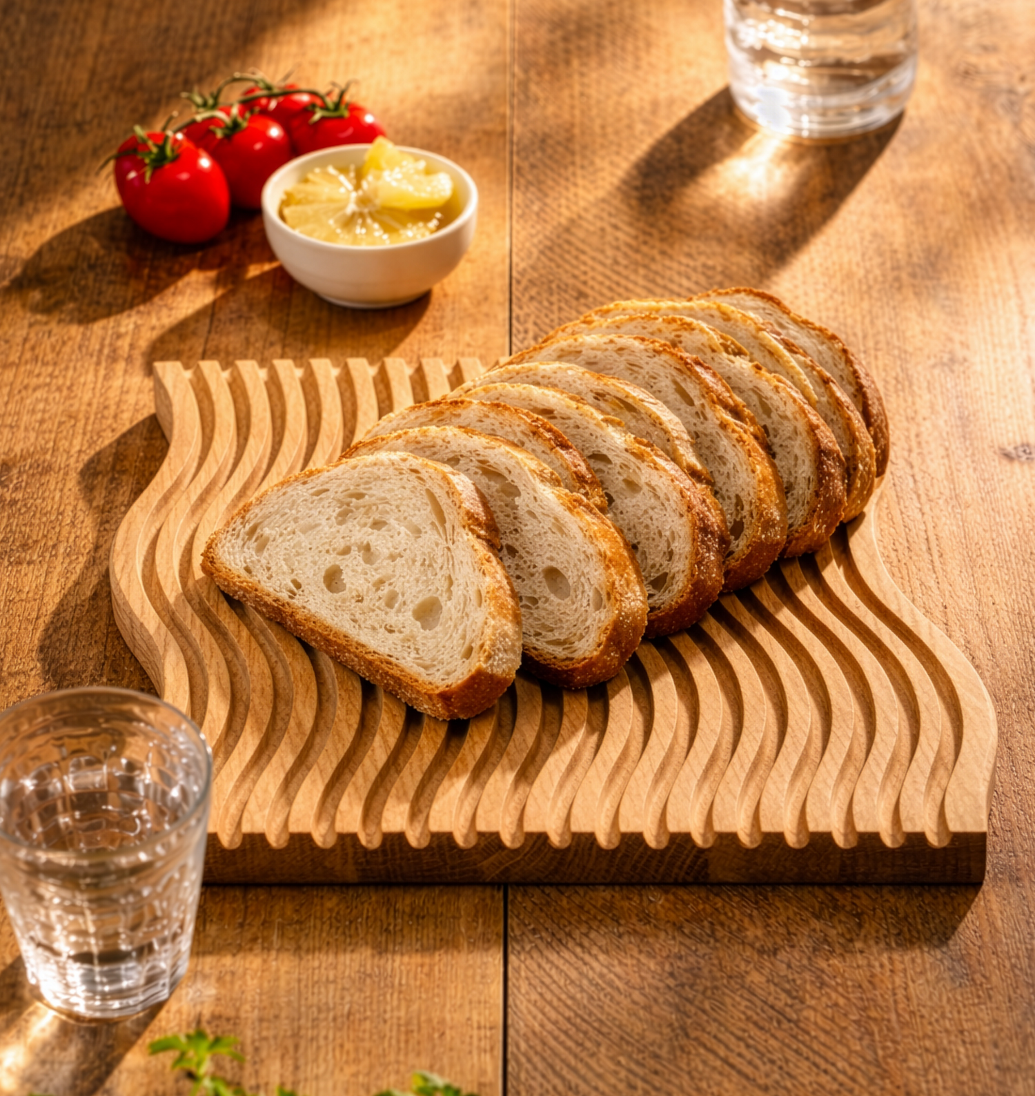 Wave serving board